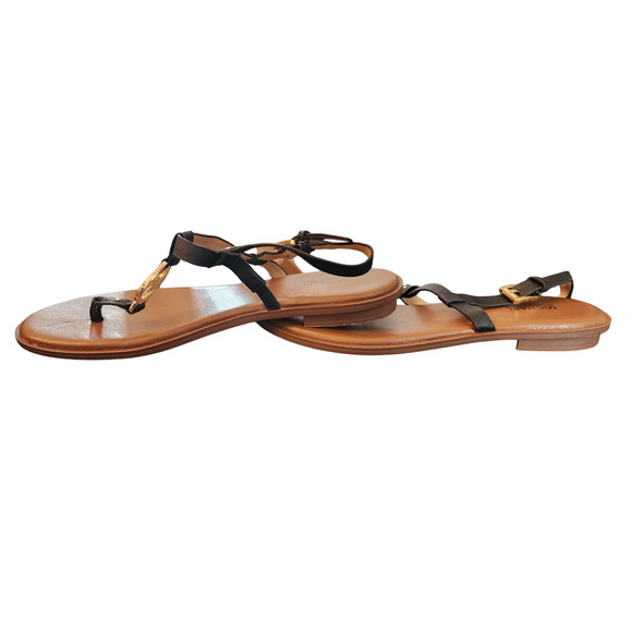 Michael Kors Casey black Leather Sandal 8 Med - Picture 7 of 7